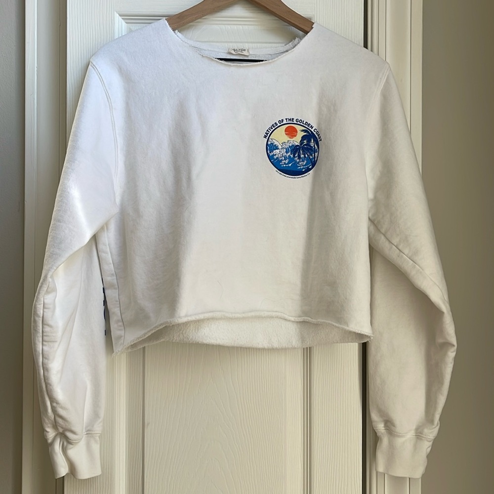 “NATIVES OF THE GOLDEN COAST” cropped sweatshirt